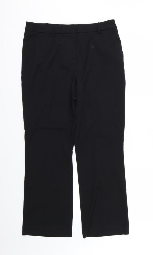 TU Womens Black  Rayon Trousers  Size 14 L28 in