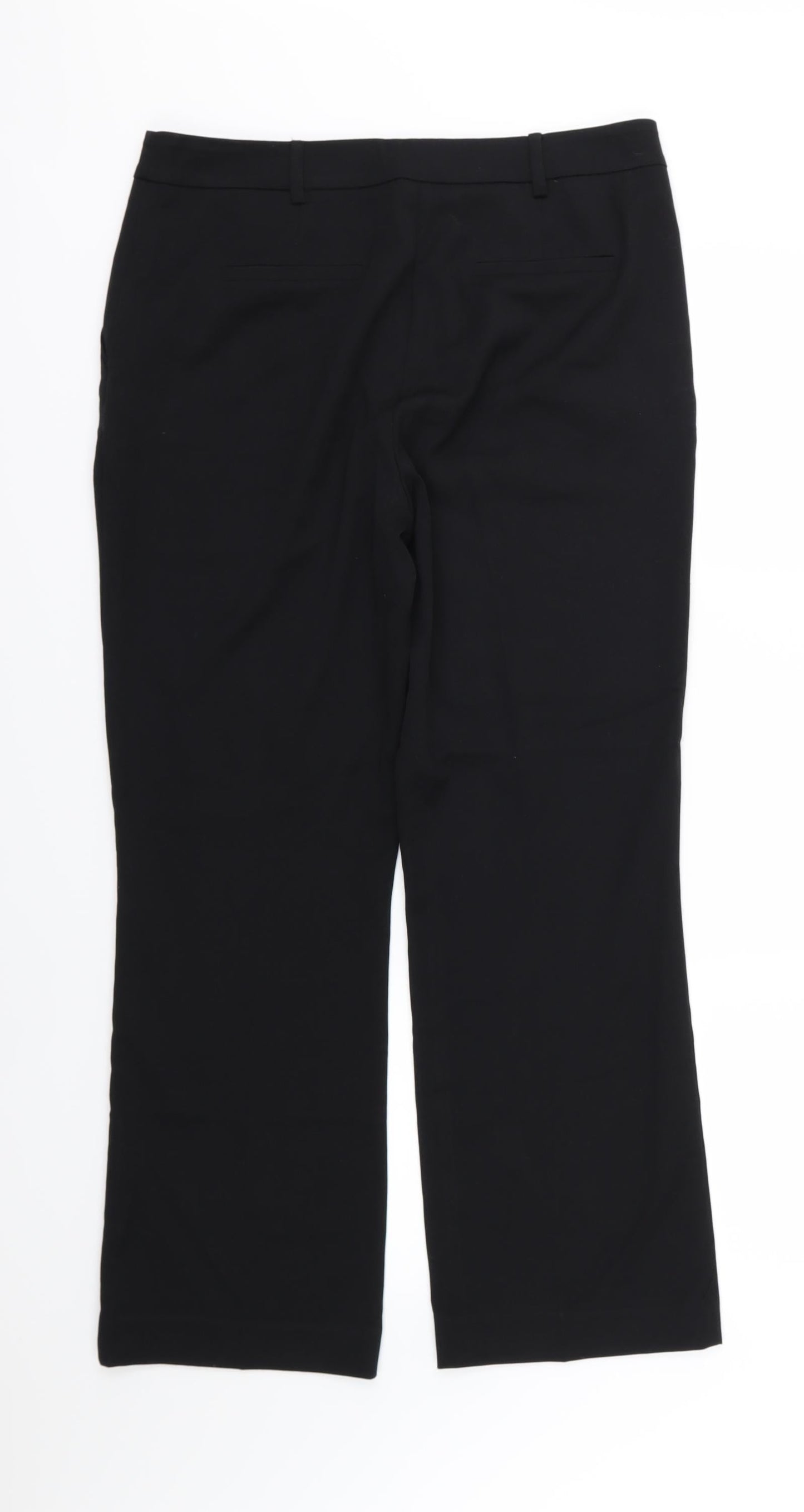 TU Womens Black  Rayon Trousers  Size 14 L28 in