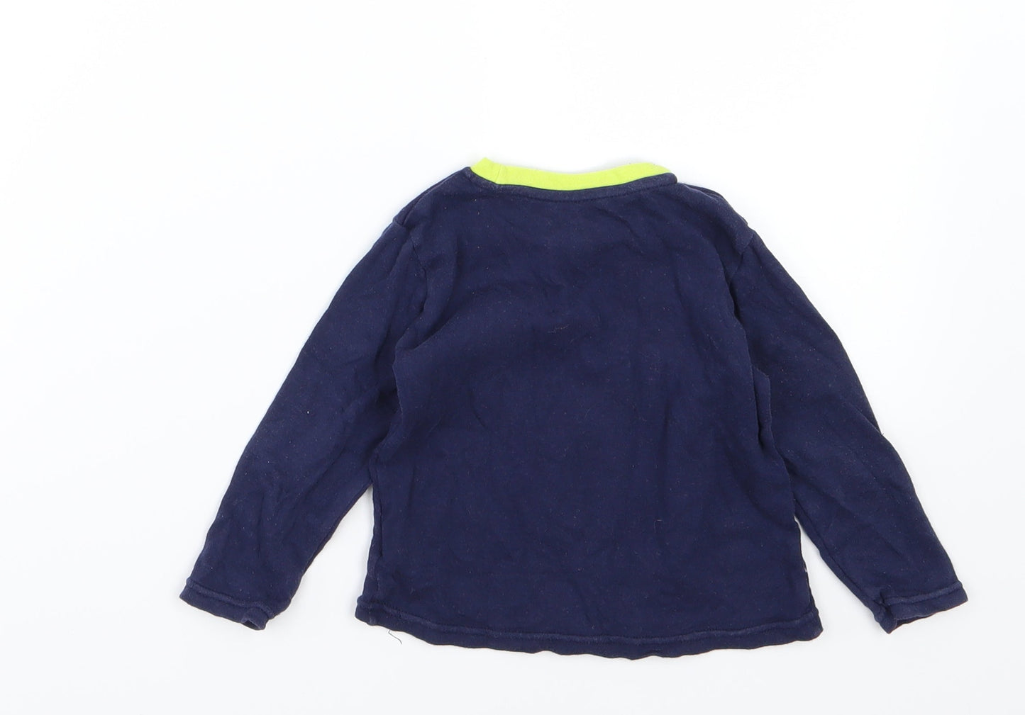 Primark Boys Blue  Jersey Basic T-Shirt Size 12-18 Months  - Dino friends