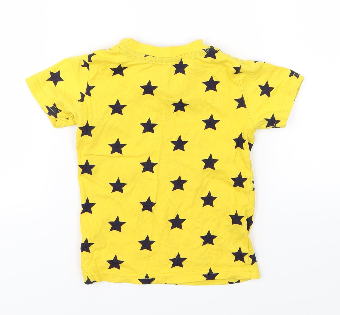 Primark Baby Yellow  Jersey Basic T-Shirt Size 12-18 Months  - Star Print