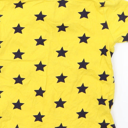 Primark Baby Yellow  Jersey Basic T-Shirt Size 12-18 Months  - Star Print