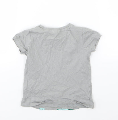 So Cute Boys Grey  Jersey Basic T-Shirt Size 12-18 Months  - Croc