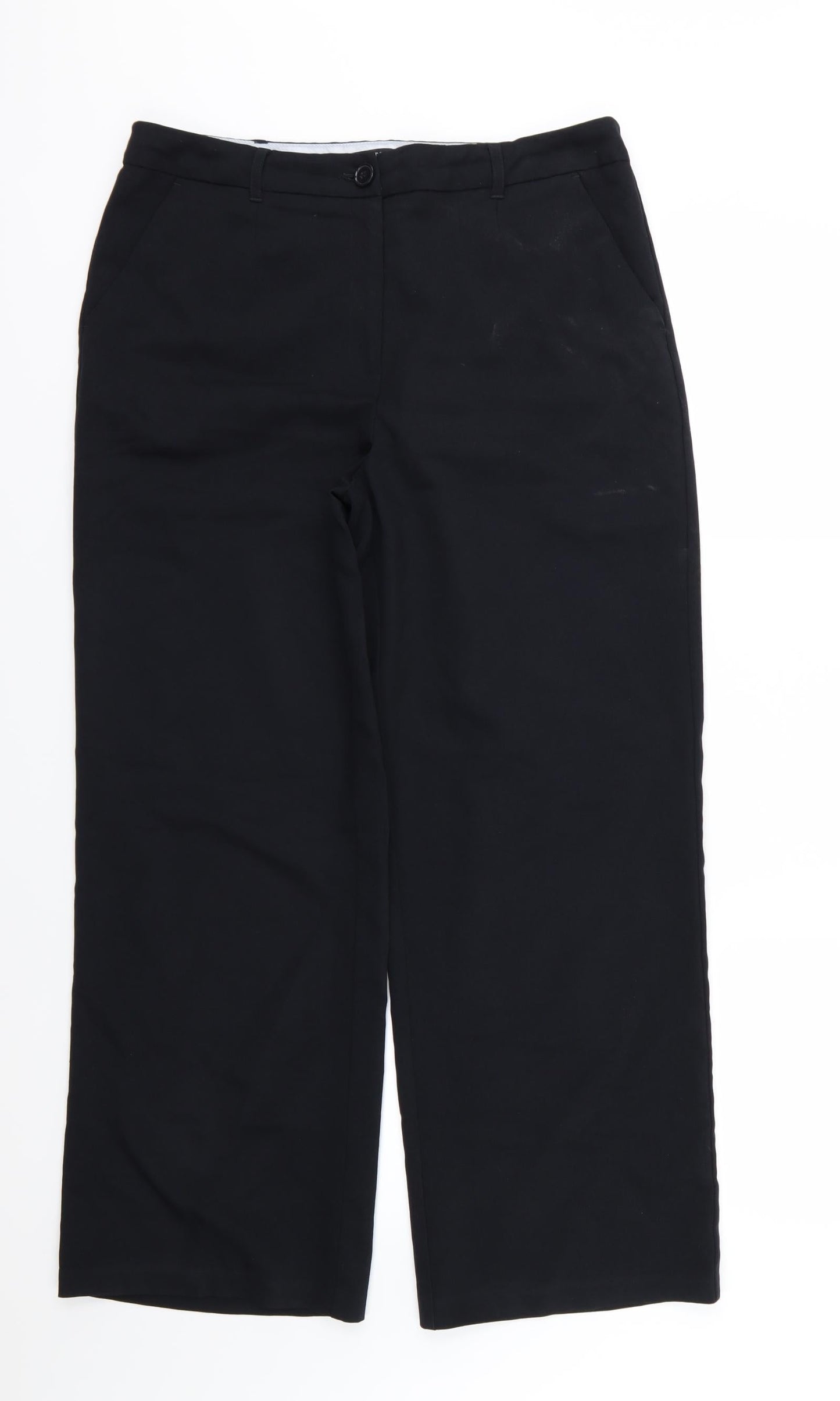 Womens UK Size 14 Papaya Regular Fit  Black Trousers