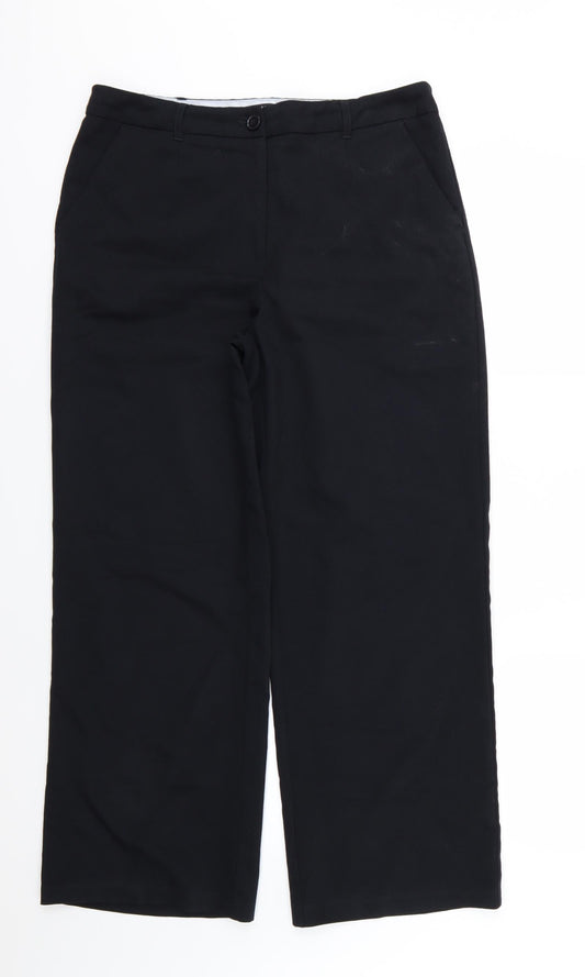 Womens UK Size 14 Papaya Regular Fit  Black Trousers