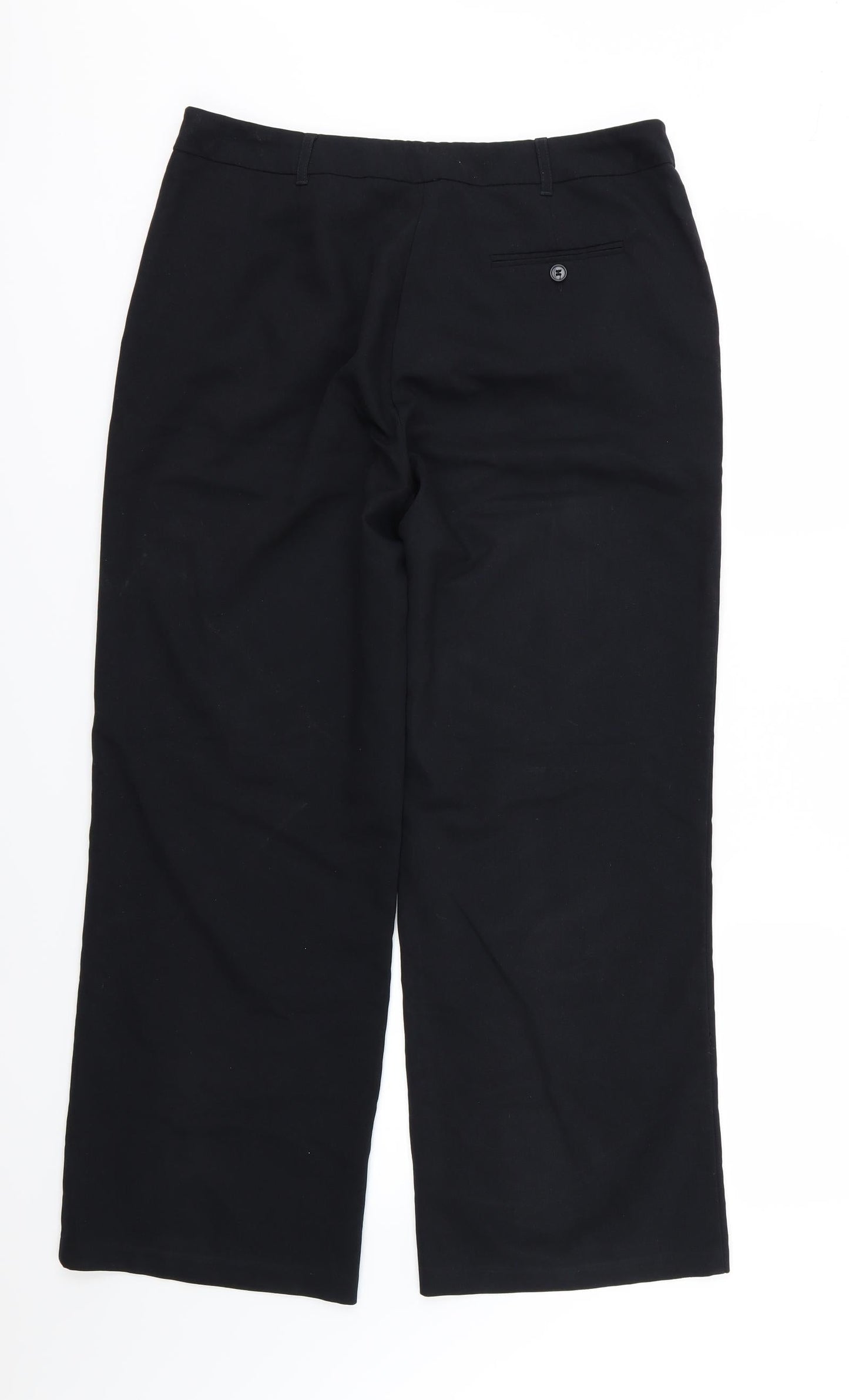 Womens UK Size 14 Papaya Regular Fit  Black Trousers