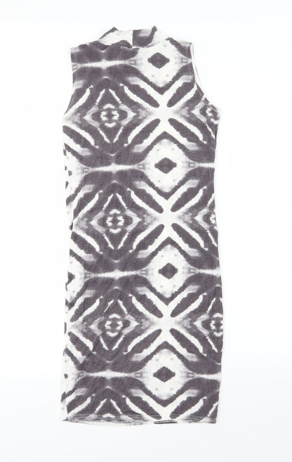 Republic Womens Grey Geometric Jersey Tank Dress  Size 10