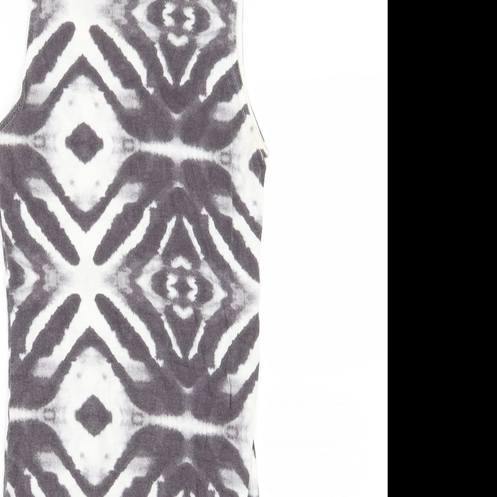 Republic Womens Grey Geometric Jersey Tank Dress  Size 10