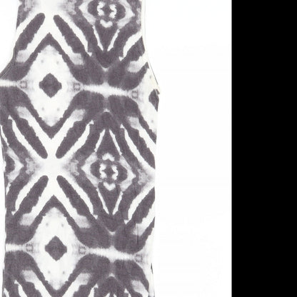 Republic Womens Grey Geometric Jersey Tank Dress  Size 10