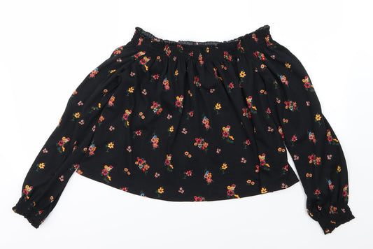 Divided by H&M Womens Black Fair Isle  Basic Blouse Size M