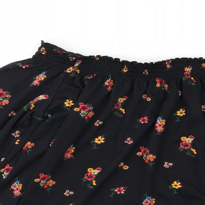 Womens UK Size M Divided by H&M Black Basic Blouse