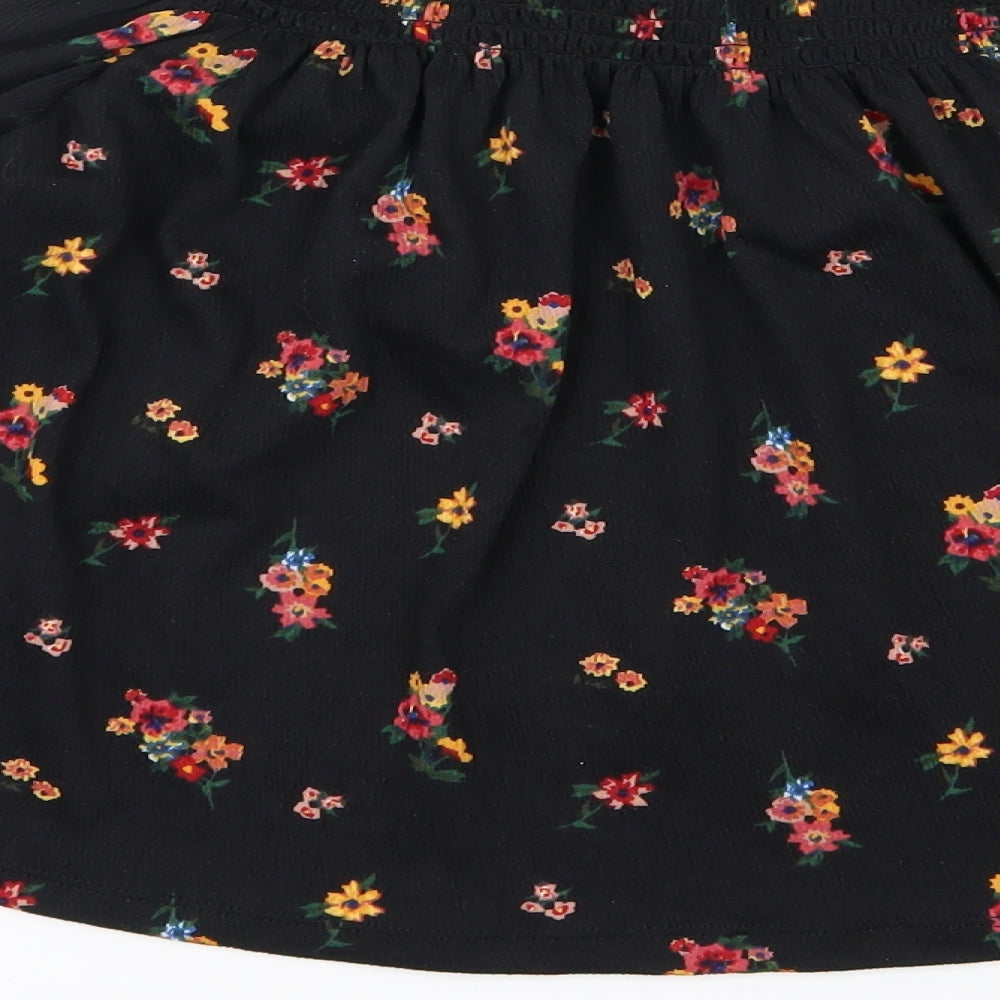 Womens UK Size M Divided by H&M Black Basic Blouse