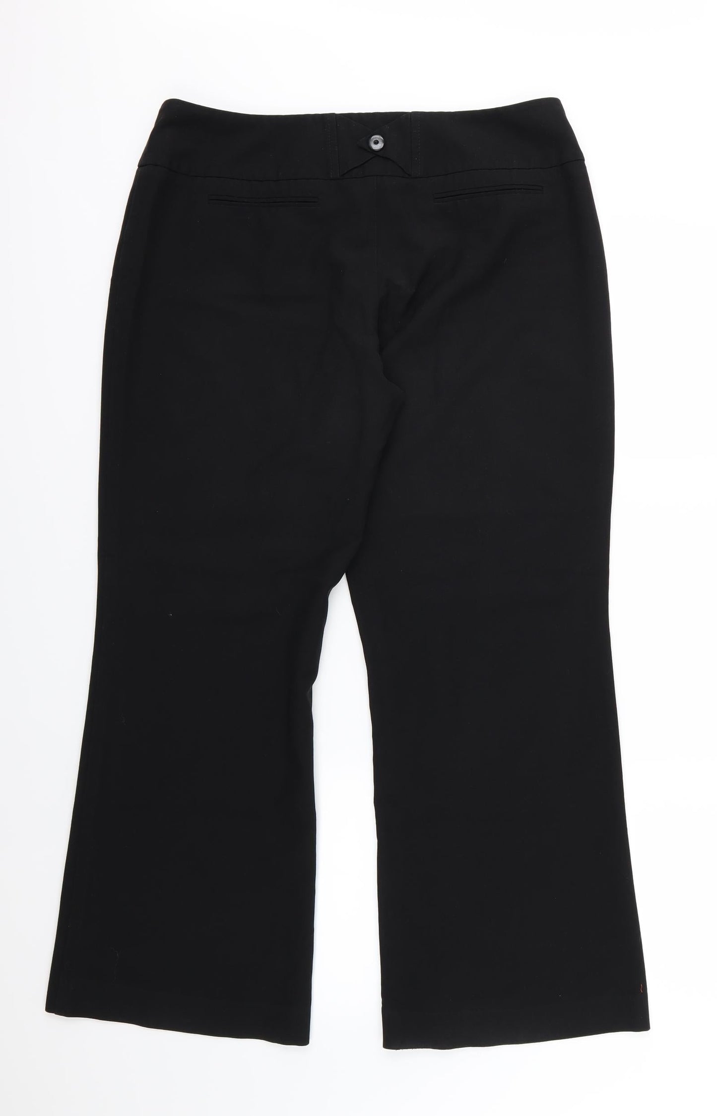 Debenhams Womens Black  Rayon Trousers  Size 14 L30 in