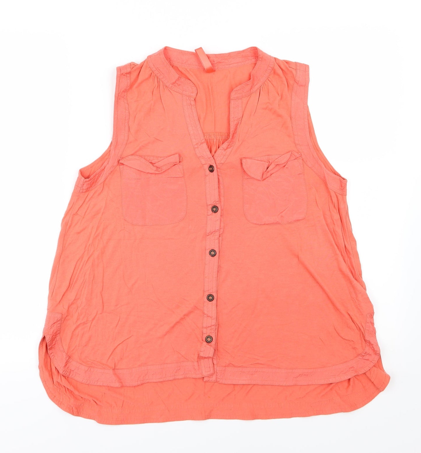 NET Womens Pink  Jersey Basic Blouse Size 10