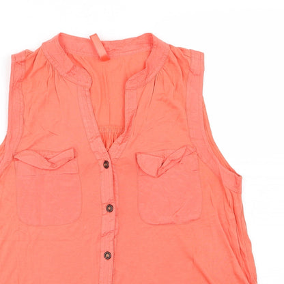 NET Womens Pink  Jersey Basic Blouse Size 10