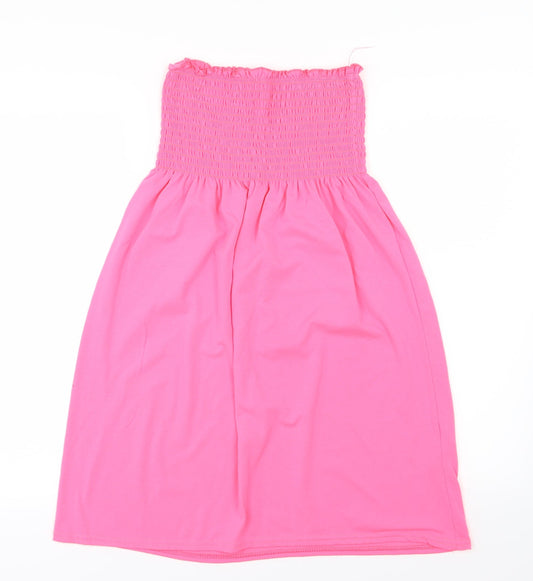 Boohoo Womens Pink  Jersey A-Line  Size 10