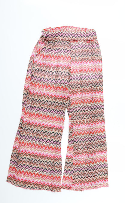 Julie Womens Multicoloured Striped Knit Trousers  Size S L31 in