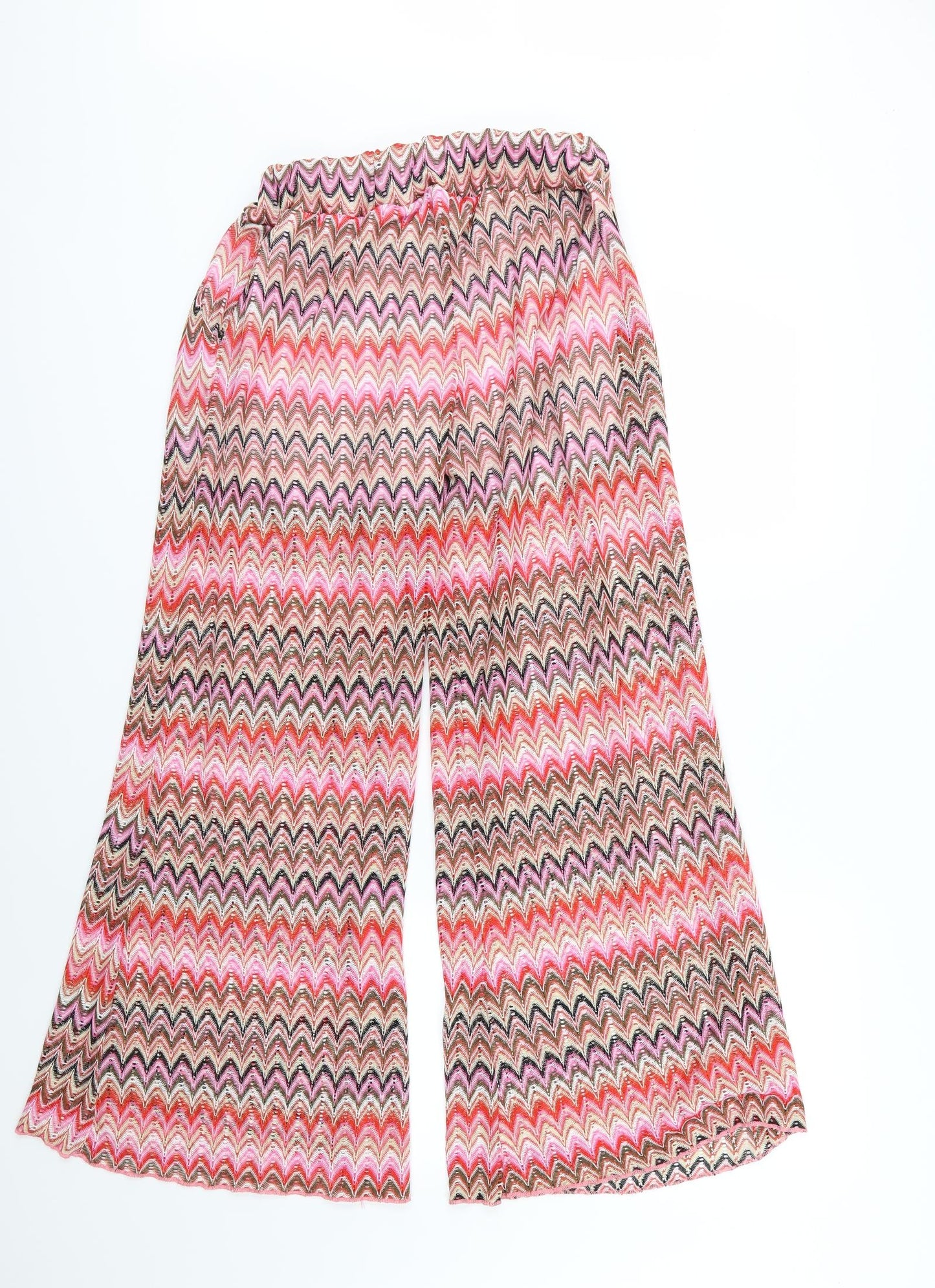 Julie Womens Multicoloured Striped Knit Trousers  Size S L31 in