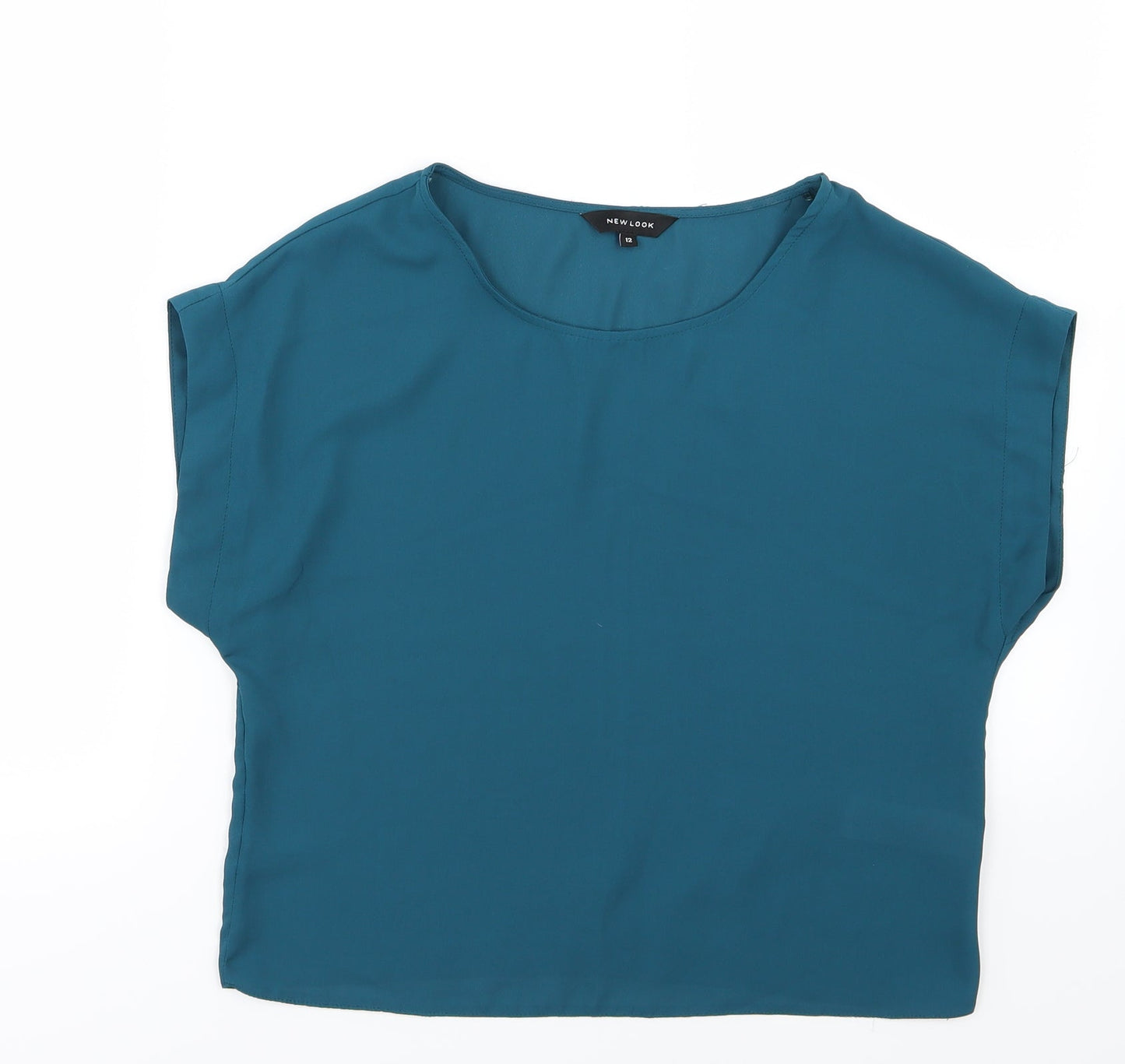 Womens UK Size 12 New Look Blue Basic Blouse