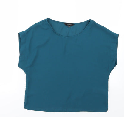 Womens UK Size 12 New Look Blue Basic Blouse