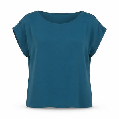 Womens UK Size 12 New Look Blue Basic Blouse