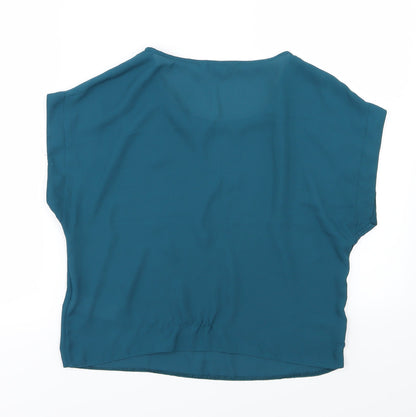 Womens UK Size 12 New Look Blue Basic Blouse