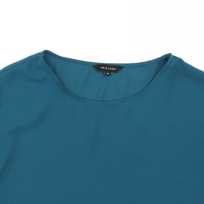 Womens UK Size 12 New Look Blue Basic Blouse
