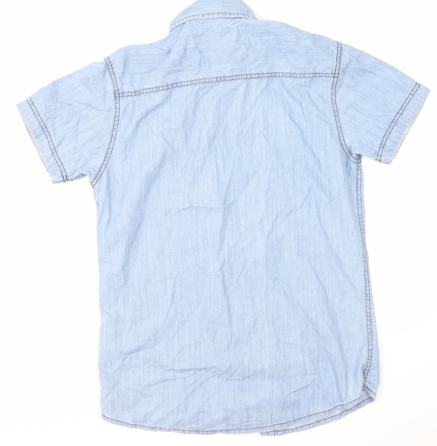 Vintage Clth Co Mens Blue  Denim  Button-Up Size S