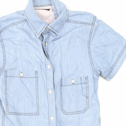 Vintage Clth Co Mens Blue  Denim  Button-Up Size S