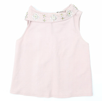 Miss Selfridge Womens Pink   Basic T-Shirt Size 8