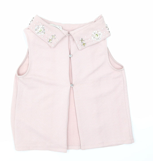 Miss Selfridge Womens Pink   Basic T-Shirt Size 8