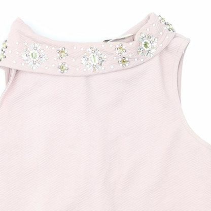 Miss Selfridge Womens Pink   Basic T-Shirt Size 8