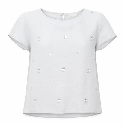 Womens UK Size 10 H&M Grey Basic Blouse
