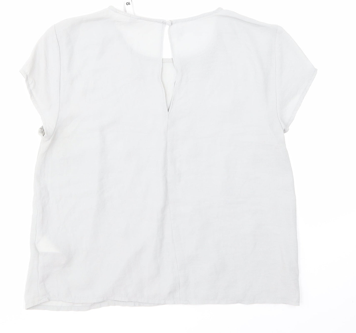 Womens UK Size 10 H&M Grey Basic Blouse