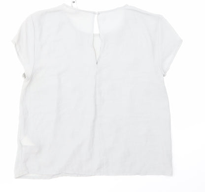 Womens UK Size 10 H&M Grey Basic Blouse