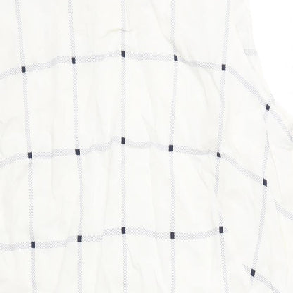 Marks and Spencer Womens White Check  Pencil Dress  Size 10