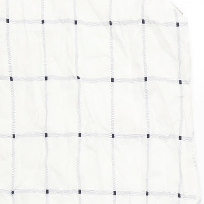 Marks and Spencer Womens White Check  Pencil Dress  Size 10