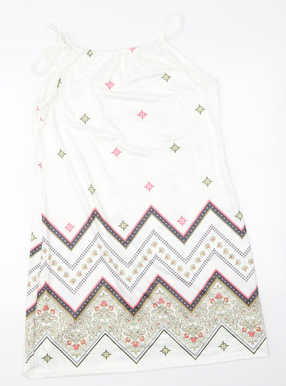 Select Womens White Argyle/Diamond  Skater Dress  Size 12