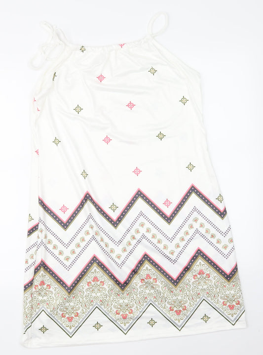 Select Womens White Argyle/Diamond  Skater Dress  Size 12