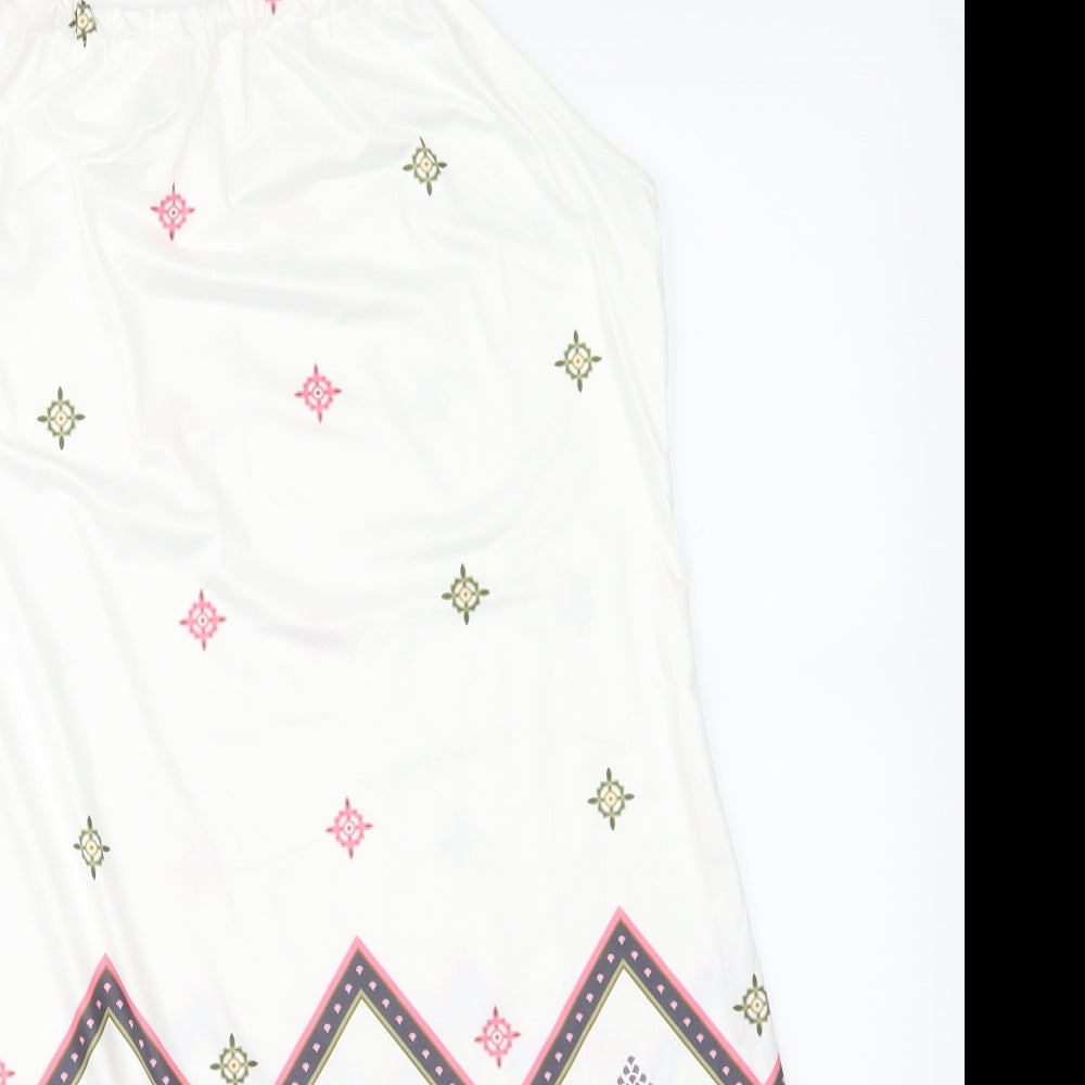 Select Womens White Argyle/Diamond  Skater Dress  Size 12