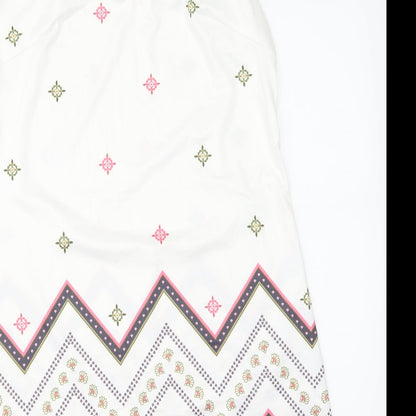 Select Womens White Argyle/Diamond  Skater Dress  Size 12
