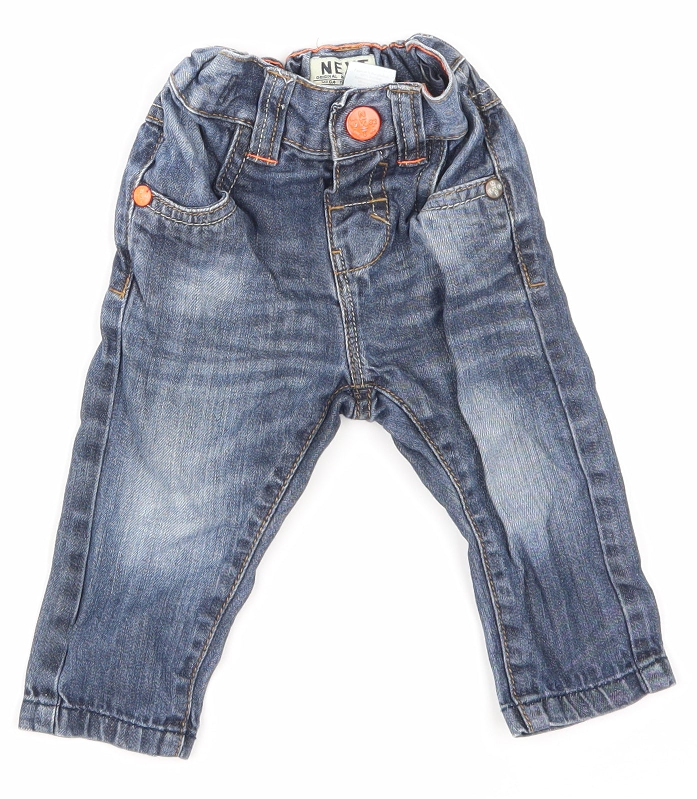 NEXT Boys Blue  Denim Cargo Jeans Size 6-9 Months