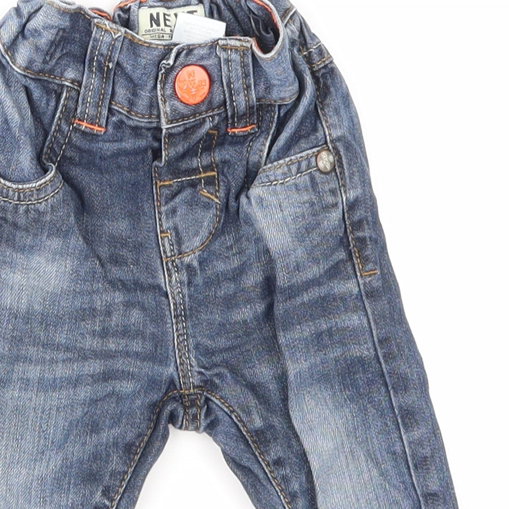 NEXT Boys Blue  Denim Cargo Jeans Size 6-9 Months