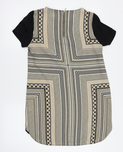 M&S Womens Gold Geometric  Basic Blouse Size 10