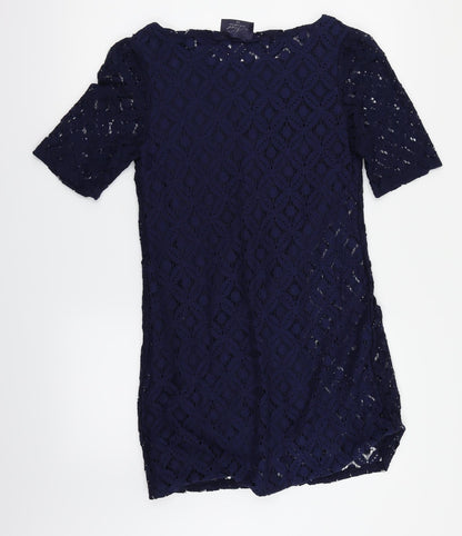 NEXT Womens Blue Floral  Pencil Dress  Size 10