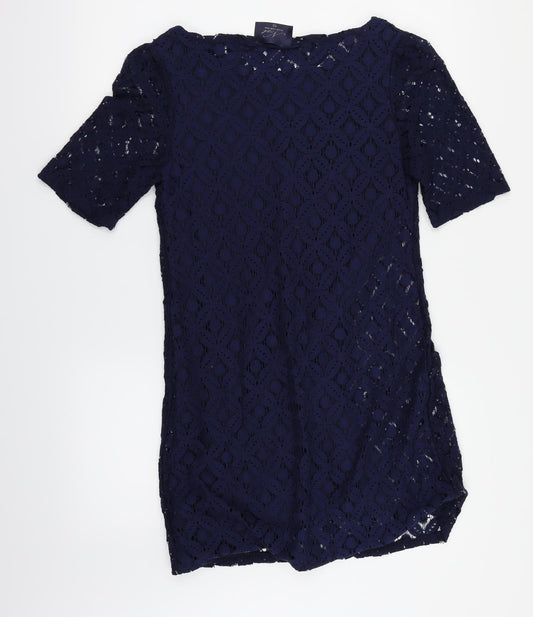 NEXT Womens Blue Floral  Pencil Dress  Size 10