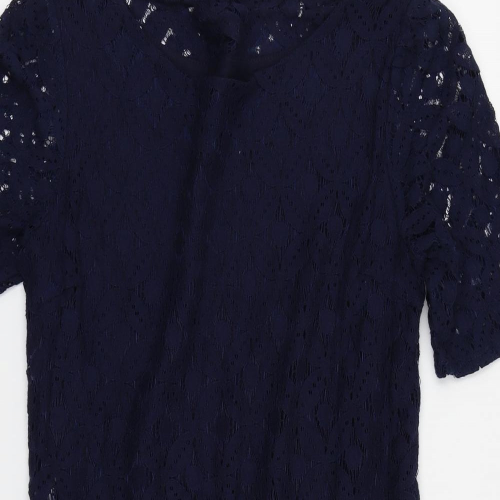 NEXT Womens Blue Floral  Pencil Dress  Size 10