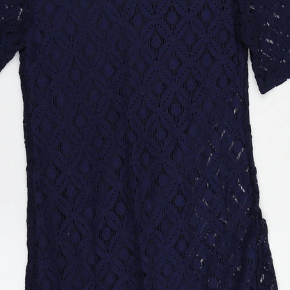 NEXT Womens Blue Floral  Pencil Dress  Size 10