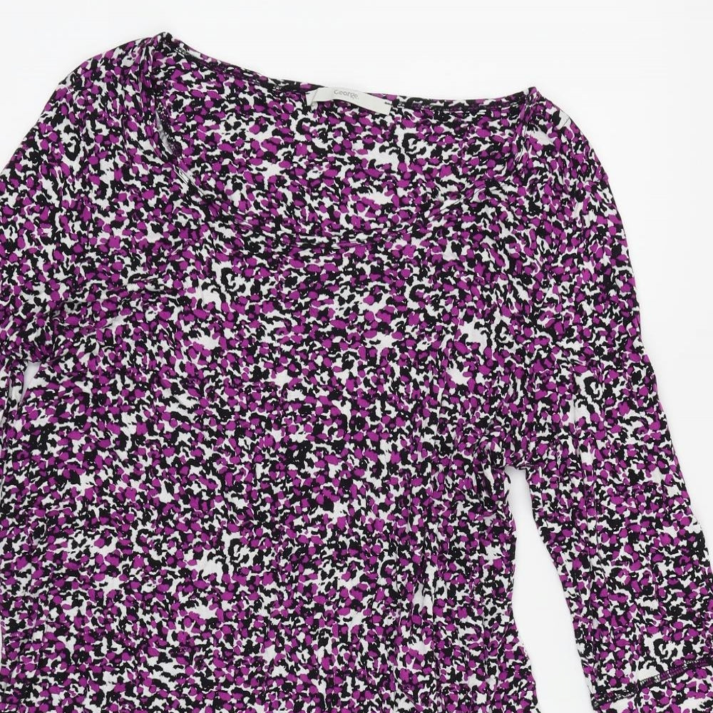 Womens UK Size 10 George Multicoloured Basic Blouse