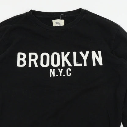 Cedar Wood State Mens Black   Henley Jumper Size S