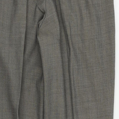 Womens UK Size 32 in M&S Regular Fit Dress Pants Grey Trousers